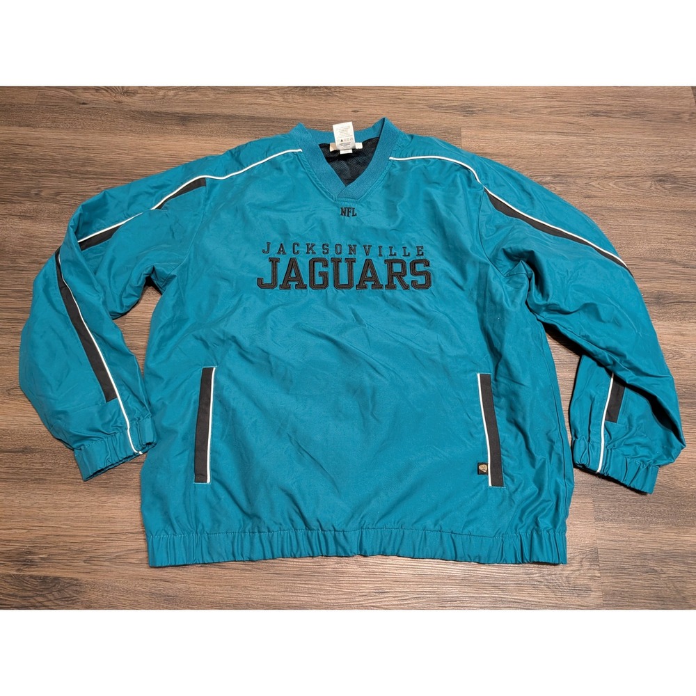 NFL Team Apparel Jacksonville Jaguars Windbreaker Pullover Teal Mens Large L